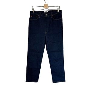 Re/Done 70's Ultra High Rise Comfort Stretch Stovepipe Jeans in Rigid Pipe Wash